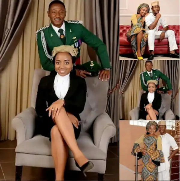 Checkout These Beautiful Photos Of Nigerian Lawyer And Her Soldier Husband (Photos)